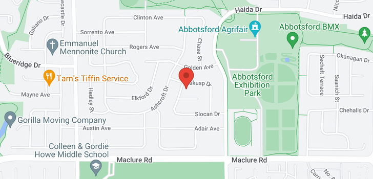 map of 3376 SLOCAN DRIVE
